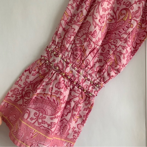 Robert Graham Sonnet Floral Paisley Embellished tunic top pink - Picture 12 of 14